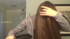 Racy Long Hair Brushing