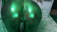 Green Metal Paint And Green Lipstick Cam Show – Fixed Video