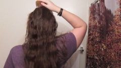 Hair Journal: Combing Long Curly Strawberry Blonde Hair – Week 12 (ASMR)