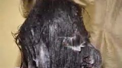 Floor Length Indian Hair Wash By Husband